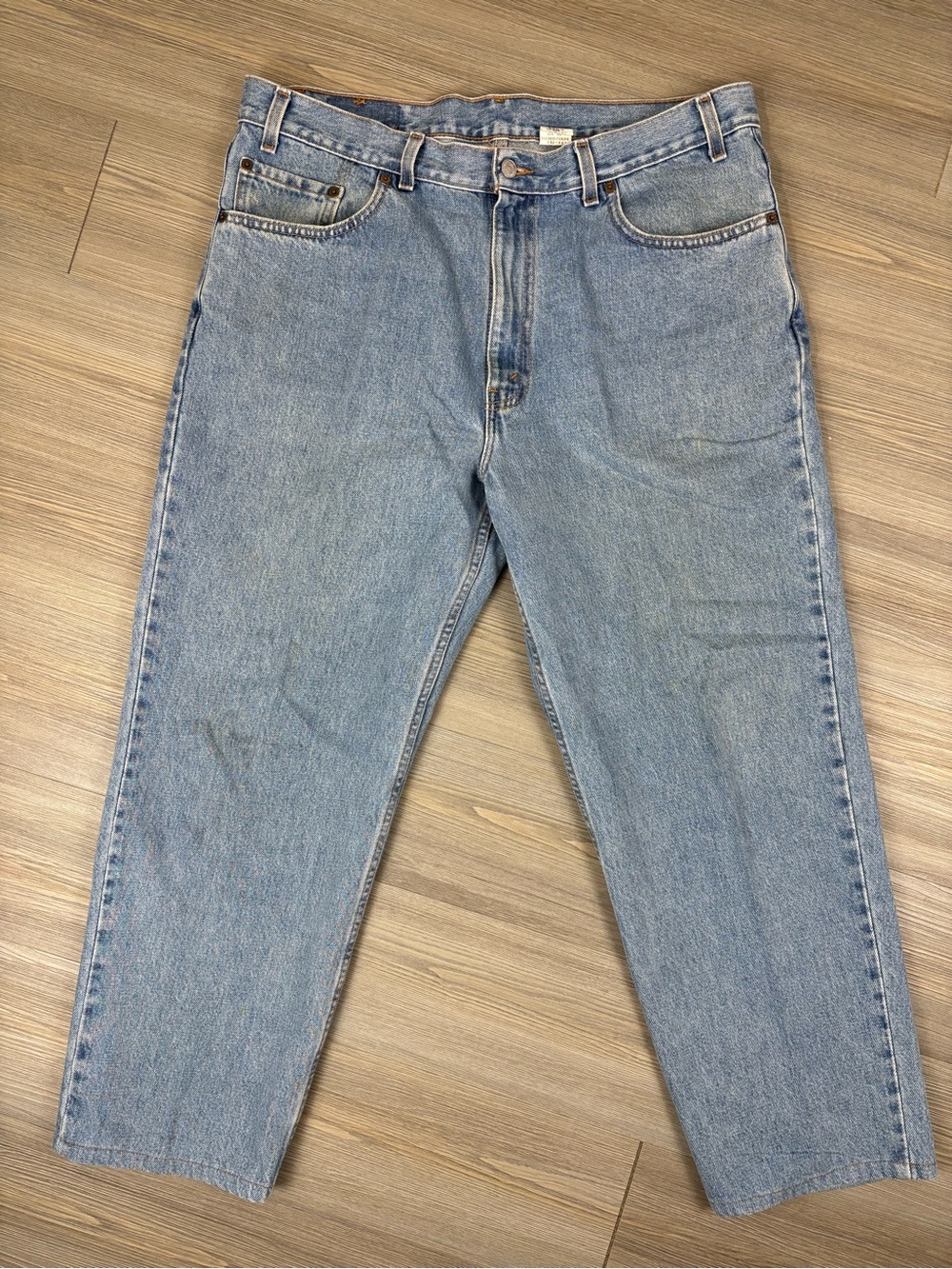 Vintage Levi's 550 Relaxed Fit Light Blue Denim Jeans Made in USA